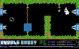 Bubble Ghost (DOS) screenshot: Hall 19 (EGA).