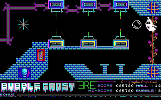 Bubble Ghost (DOS) screenshot: Hall 12 (EGA).