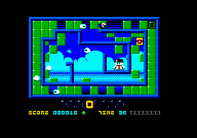 Sergeant Seymour: Robot Cop (Amstrad CPC) screenshot: Fighting the baddies.