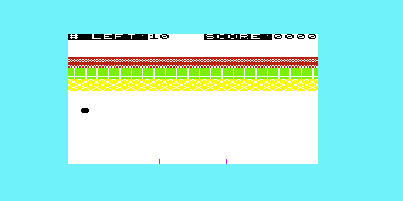 Action Games (VIC-20) screenshot: Bounce Out - The ball has been released