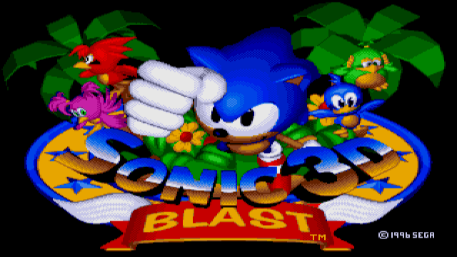 Sonic 3D Blast (Wii) screenshot: Title Screen