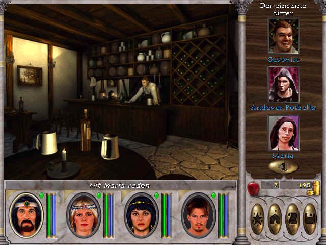 Might and Magic VI: The Mandate of Heaven (Windows) screenshot: Lots of things to do in the bar