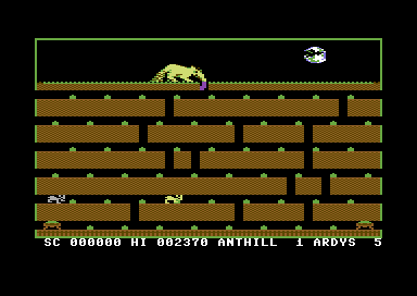Ardy the Aardvark (Commodore 64) screenshot: Let's eat.