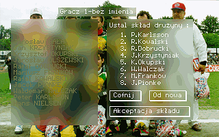 Speedway Manager '96 (DOS) screenshot: Selection of riders