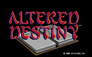 Altered Destiny (DOS) screenshot: Title Screen (EGA)