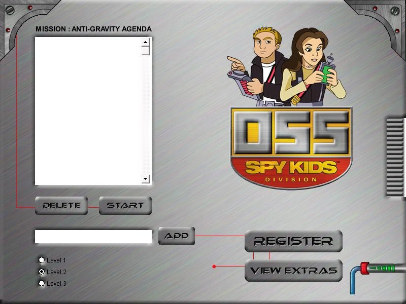 Spy Kids Learning Adventures: Mission: The Anti-Gravity Agenda (Windows) screenshot: Log In screen.