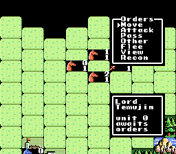Genghis Khan (NES) screenshot: Battle
