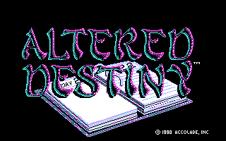 Altered Destiny (DOS) screenshot: Title Screen (CGA)