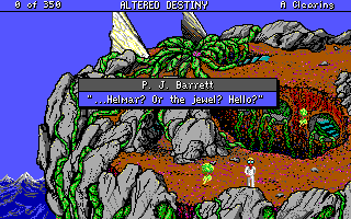 Altered Destiny (DOS) screenshot: Begin quest (EGA)