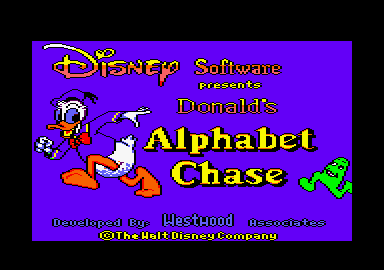 Donald's Alphabet Chase (Amstrad CPC) screenshot: Loading screen.