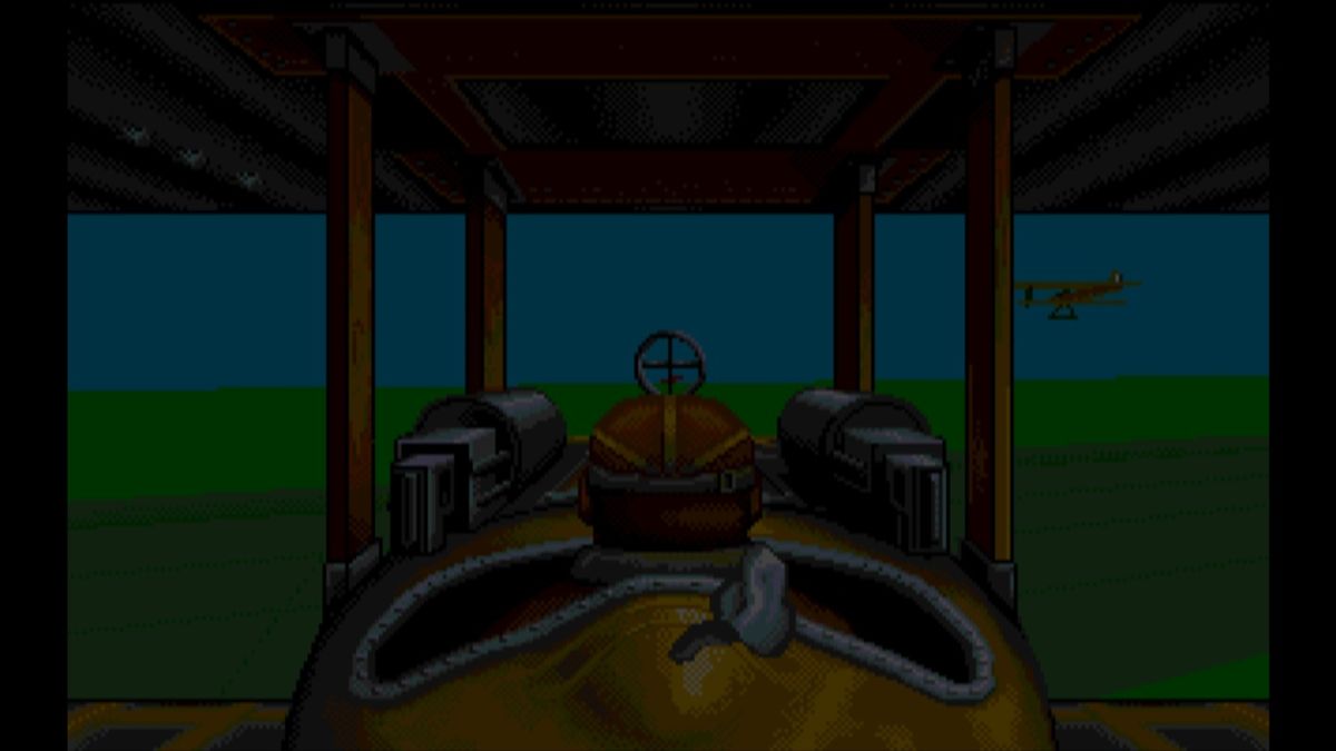 Wings (Macintosh) screenshot: Night missions will make difficult to spot your enemy (GOG version)