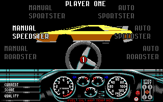 Screenshot of Race Drivin' (DOS, 1990) - MobyGames