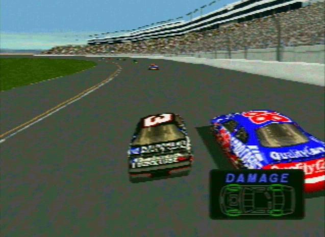NASCAR 99 (PlayStation) screenshot: Passing a racer