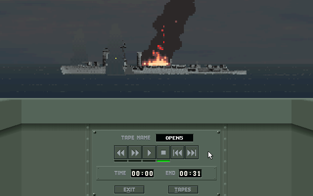 Great Naval Battles Vol. II: Guadalcanal 1942-43 (PC-98) screenshot: Viewing tape