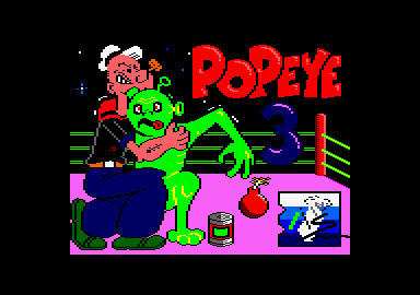 Popeye 3: WrestleCrazy (Amstrad CPC) screenshot: Loading Screen.