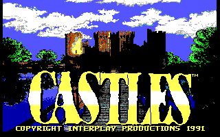 Castles (DOS) screenshot: Title screen (EGA)
