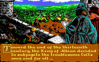 Castles (DOS) screenshot: Intro (EGA)