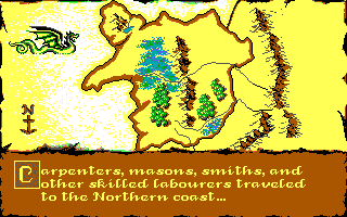 Castles (DOS) screenshot: The map (EGA)