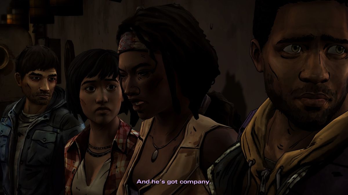 The Walking Dead: Michonne - Episode Two of Three: Give No Shelter (PlayStation 4) screenshot: Escaping from Monroe