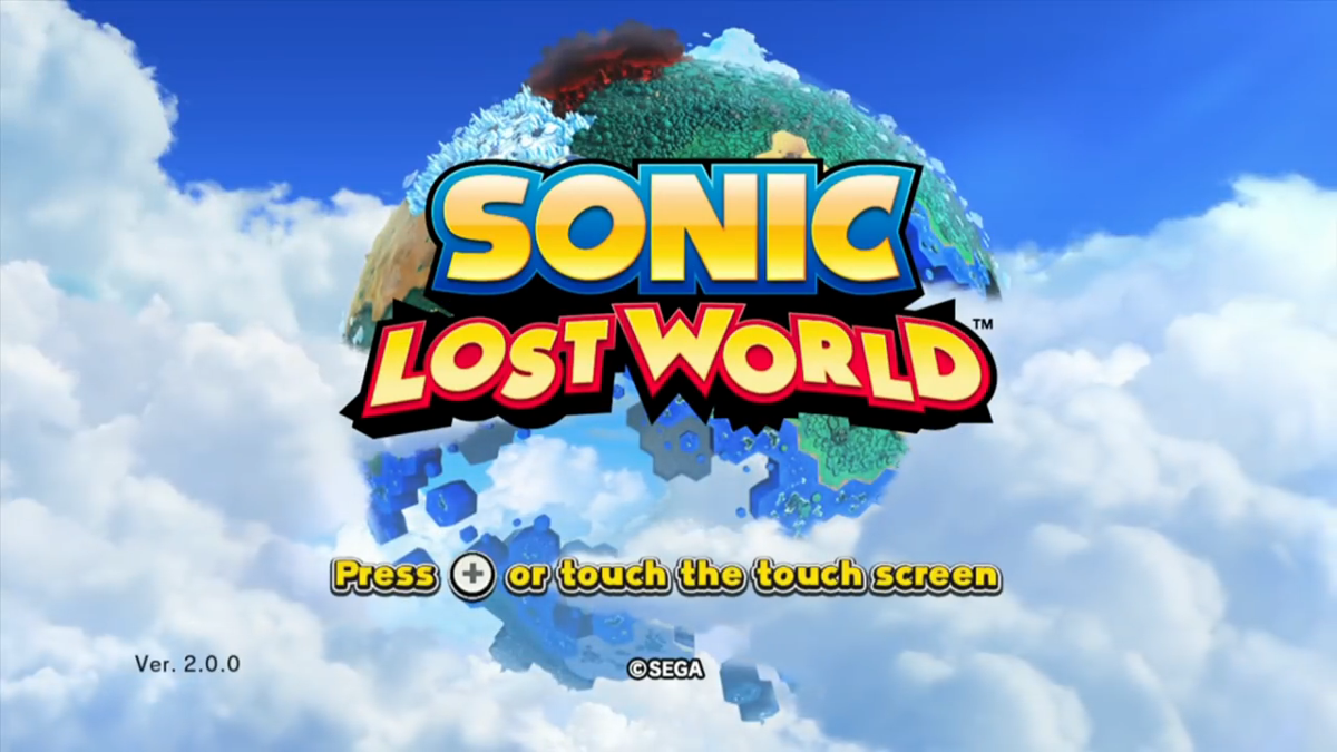Sonic Lost World (Wii U) screenshot: Title screen