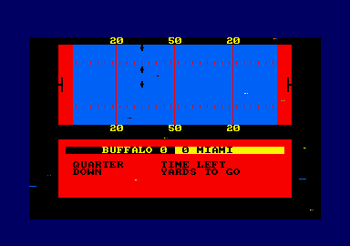 American Football (Amstrad CPC) screenshot: The action.