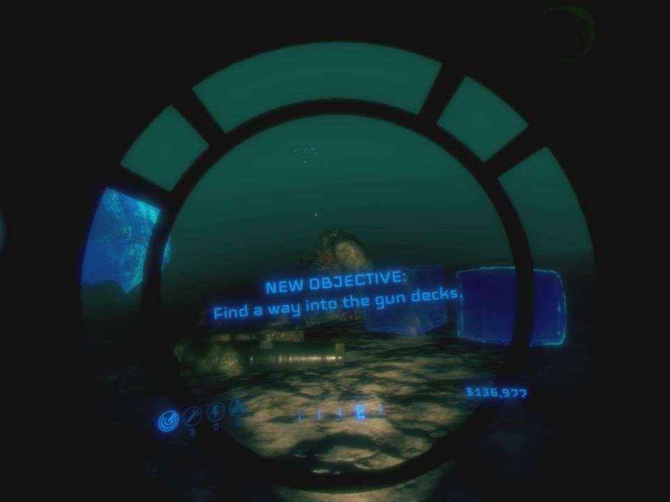 Neptune Flux (PlayStation 4) screenshot: An old cannon from a galleon (VR mode)