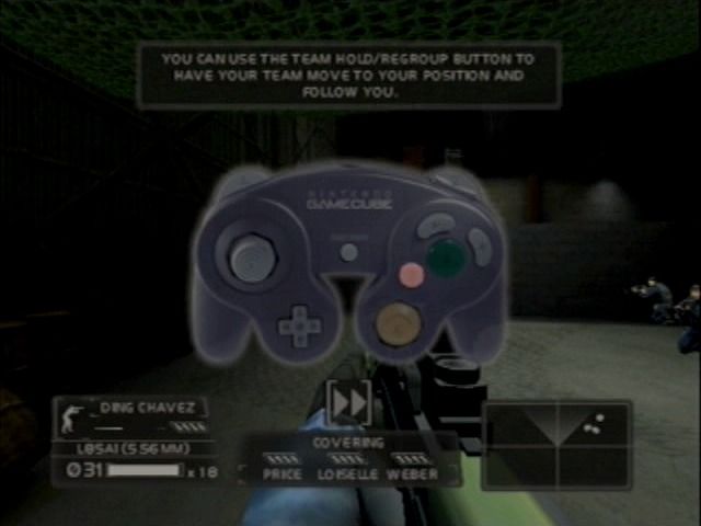 Tom Clancy's Rainbow Six 3 (GameCube) screenshot: The training mission serves as a tutorial for controls and abilities.