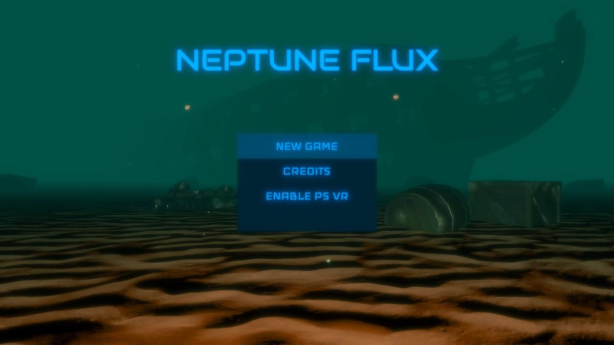 Neptune Flux (PlayStation 4) screenshot: Main menu (TV mode)