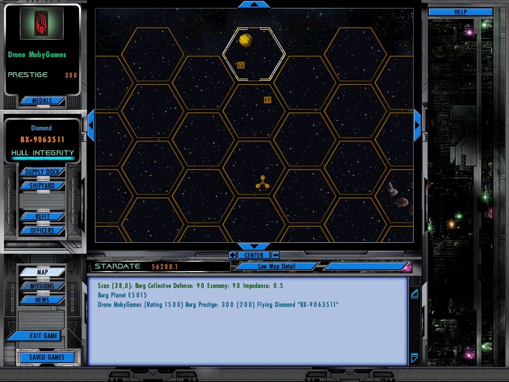 Star Trek: Starfleet Command III (Windows) screenshot: Map and planning screen between missions