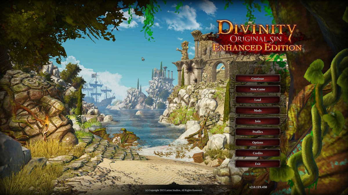 Divinity: Original Sin - Enhanced Edition (Linux) screenshot: Main menu