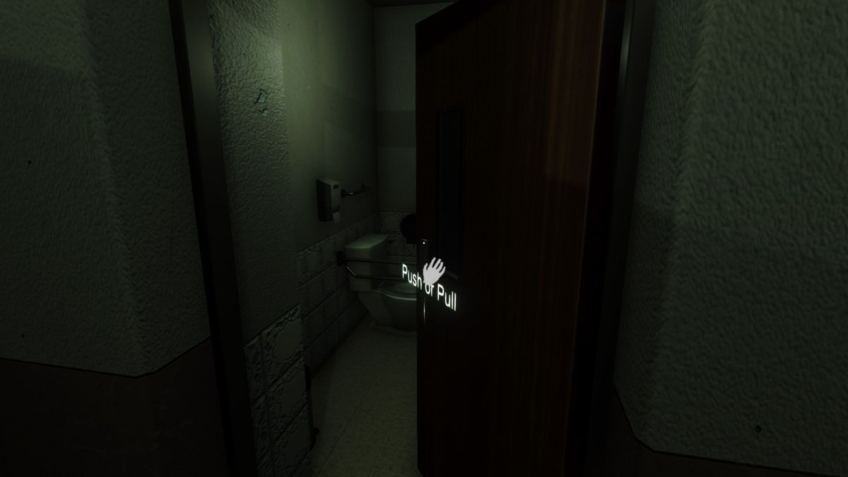 Araya (Windows) screenshot: Pushing / pulling the door to the toilet