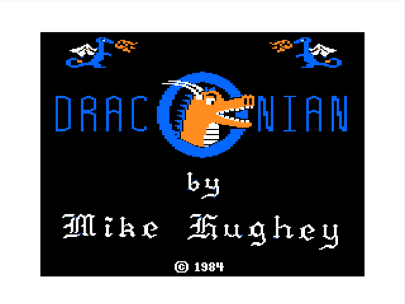Draconian (TRS-80 CoCo) screenshot: Title Screen