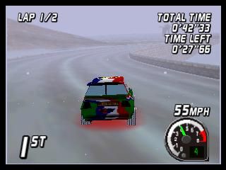 Top Gear Rally (Nintendo 64) screenshot: Snow time
