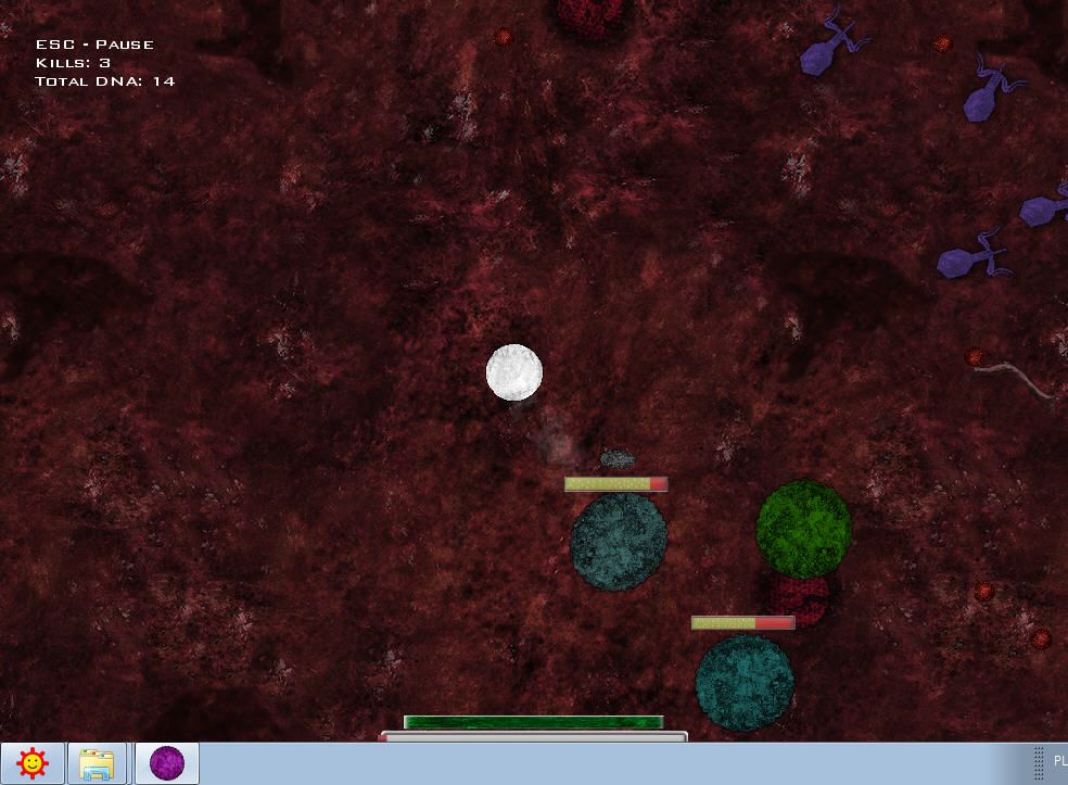 Germ Wars (Windows) screenshot: Some damage