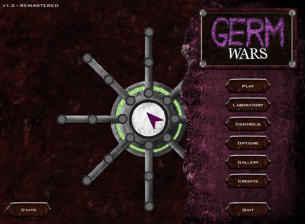Germ Wars (Windows) screenshot: Main menu