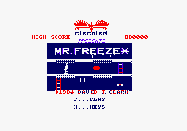 Mr. Freeze (Amstrad CPC) screenshot: Title screen