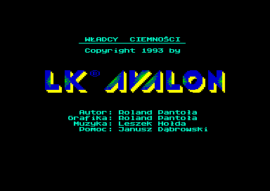 Władcy Ciemności (Commodore 64) screenshot: Game authors