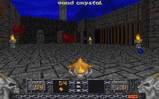 Heretic (DOS) screenshot: Flying red demons are typical enemies