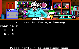 Screenshot Of 221 B Baker St. (DOS, 1986) - MobyGames