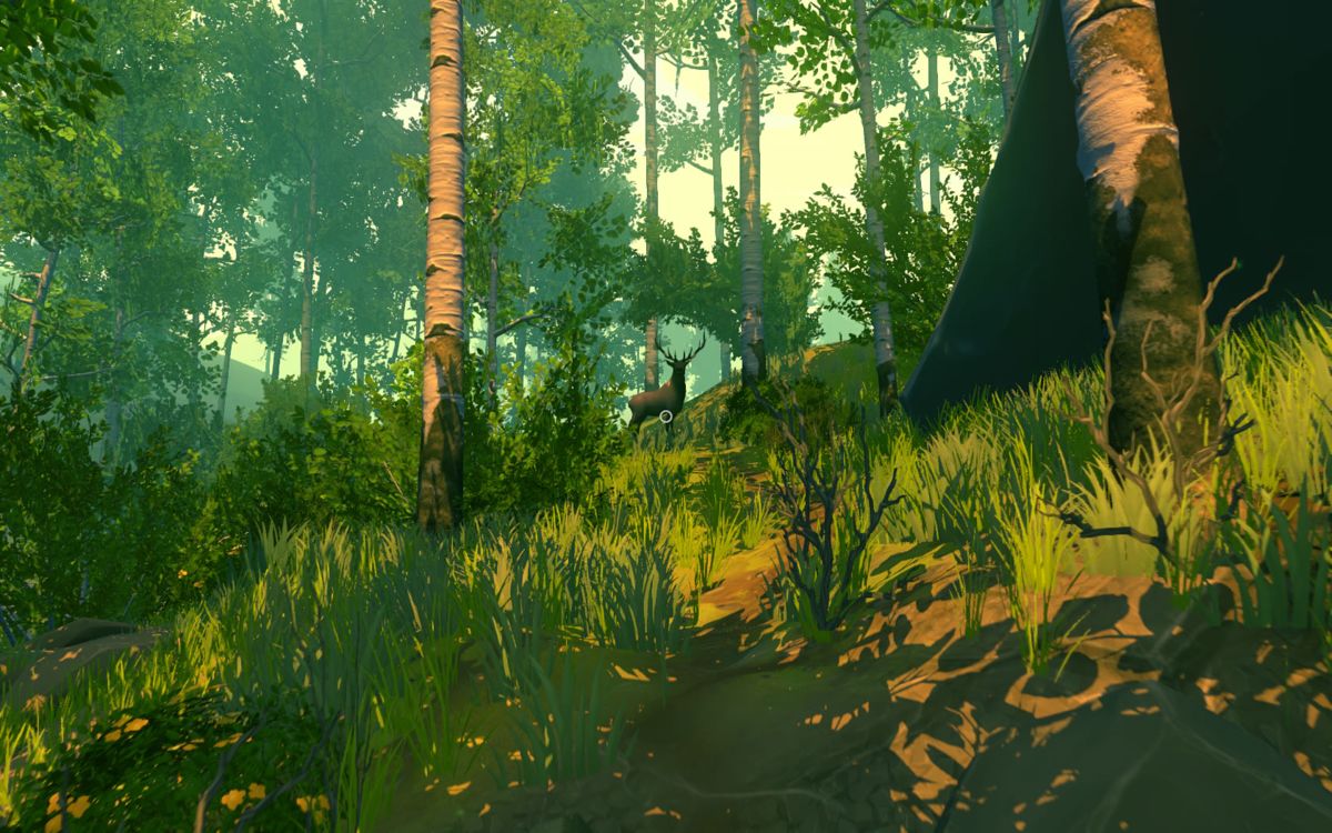 Firewatch (Windows) screenshot: You spot a deer.