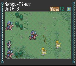 Genghis Khan II: Clan of the Gray Wolf (SNES) screenshot: Battle!