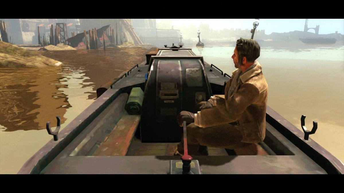 Dishonored (Xbox 360) screenshot: You will get ferried to your new mission by Samuel.