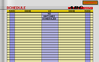 ABC Wide World of Sports Boxing (DOS) screenshot: Schedule