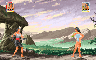 Savage Warriors (DOS) screenshot: Cat fight