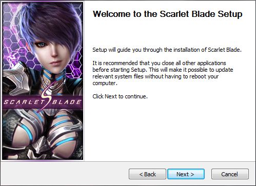 Scarlet Blade (Windows) screenshot: Setup
