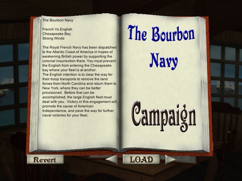 Salvo! (Windows) screenshot: The mission book<br>The Campaign option is greyed out because this is a demo game