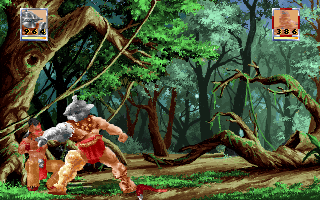 Savage Warriors (DOS) screenshot: This fight is non-historical