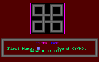 Icy Metal (DOS) screenshot: Player name & options