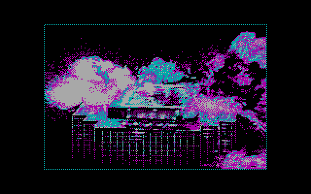 Die Hard (DOS) screenshot: Time has run out. (CGA)