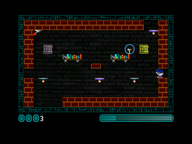 Phantomas PC (Windows) screenshot: A busy section inside the mansion